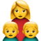 Family: Woman, Boy, Boy emoji on Apple